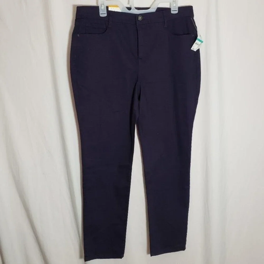 Style & Co Dark Grape Slim Leg High Rise Tummy Control (AN) - Picture 1 of 11